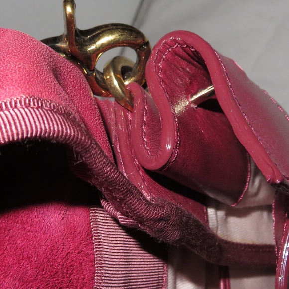 Nina Ricci "Liane" Raspberry Pink Lambskin Bag - Picture 8 of 12